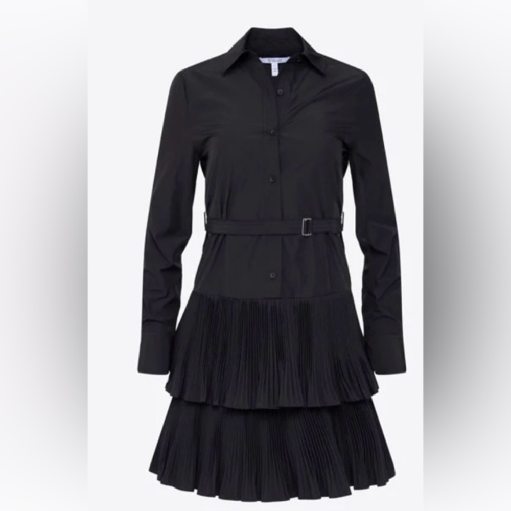 Derek Lam Crosby Sterling Long Sleeve Mini Dress Size 4 (Missing Belt)